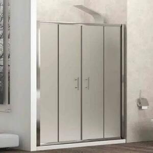 Параван за баня FLORA 600, с две плъзгащи врати, хром