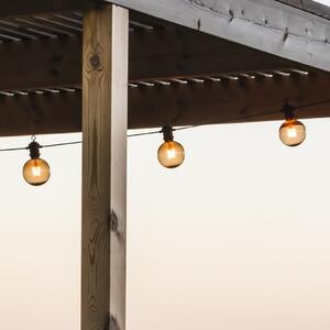 Konstsmide Christmas LED слънчева верига от светлини „Party“, 7 W, кафява, IP44, 1800 K, Затъмняване, Кафяв / ръждив, Пластмаса, Модерен