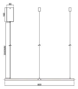 Ondaluce - Димируем LED полилей на кабел SOEL LED/38W/230V Ø 80 cm бял