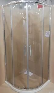 Овална душ кабина PRO Line, хром - 80х80х200 см