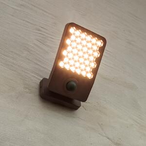 LUTEC LED лампа за външна стена със сензор ATLANTIS, тъмно сива, 22 см, IP54, Сив, Алуминий, Модерен