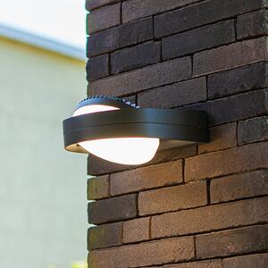 LUTEC LED осветително тяло за външна стена FELE, тъмно сиво, 20 см, метал, IP54, Сив, Алуминий, Модерен