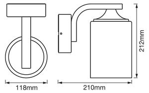 Ledvance - Екстериорен аплик CYLINDER 1xE27/60W/230V IP43