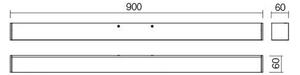 Redo 01-2328 - LED огледално осветление за баня THELA LED/25W/230V 90 cm IP44