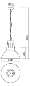 Redo 01-1281 - Полилей на кабел PEEP 1xE27/42W/230V Ø 34,5 cm черен