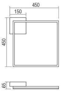 Redo 01-1639 - Димируемо LED таванно осветително тяло KLEE LED/30W/230V 45x45 cm златисто