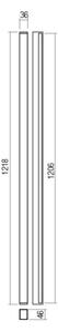 Redo 01-2767 - LED стенен аплик PLOT LED/35W/230V 120 cm черен