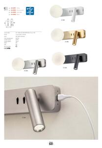 Redo 01-2991 - LED стенен аплик OASIS LED/3W/230V+1xG9/10W USB CRI 90 бял