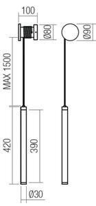 Redo 01-3301 - Димируема стенна LED лампа SWING LED/9W/230V 3000/4000K CRI 90 бяла