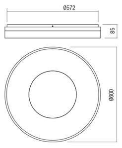 Redo 01-2004 - LED таванно осветително тяло MAYA, димируемо, 75W/230V, Ø 60 см, златисто