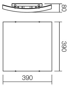 Redo 05-818 - Потолъчно осветително тяло NOTES 2xE27/42W/230V 39x39 cm бяло