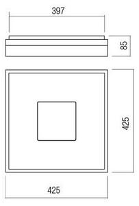 Redo 01-1998 - Димируемо LED таванно осветително тяло MAYA LED/42W/230V 42,5x42,5 cm в златист цвят