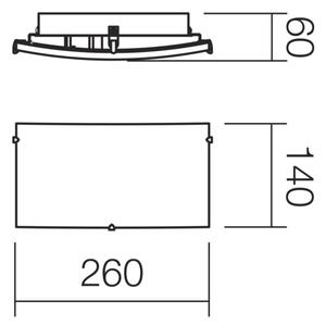 Redo 05-903 - Плафон ISIDE 1xE27/42W/230V, прозрачно стъкло