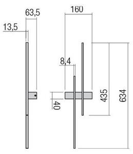 Redo 01-2744 - LED стенен аплик TANGENT LED/13W/230V CRI 90 бял
