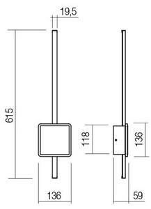 Redo 01-2697 - LED стенен аплик DIAZ LED/20W/230V CRI 90 златист