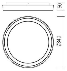 Redo 9184 - Външно таванно LED осветително тяло BEZEL LED/30W/230V IP54 антрацит