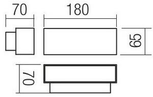 Redo 90095 - LED външно стенно осветително тяло PLANIT LED/10W/230V 3000K IP54 бяло