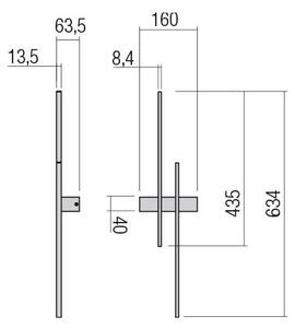 Redo 01-2747 - LED стенен аплик TANGENT LED/13W/230V CRI 90 черен