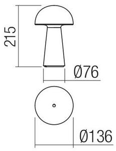 Redo 90438 - LED димируема лампа с докосване KIRA LED/4,7W/230V 2200 mAh бяла