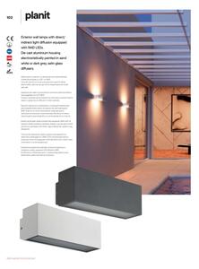 Redo 90095 - LED външно стенно осветително тяло PLANIT LED/10W/230V 3000K IP54 бяло