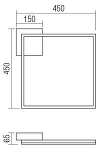 Redo 01-1638 - Димируемо LED таванно осветително тяло KLEE LED/30W/230V 45x45 см бяло