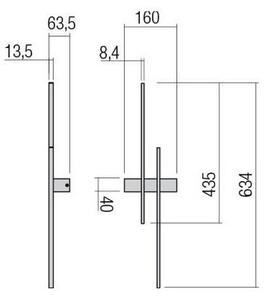 Redo 01-2746 - LED стенно осветително тяло TANGENT LED/13W/230V CRI 90 бяло