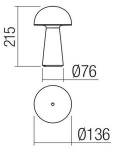 Redo 90439 - Сензорна димируема LED лампа KIRA LED/4,7W/230V 2200 mAh черна