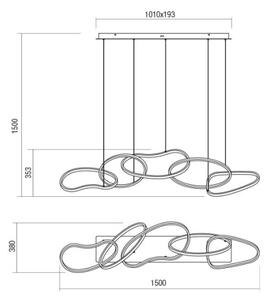 Redo 01-3393 - LED димируем полилей на кабел BIAS LED/120W/230V черен