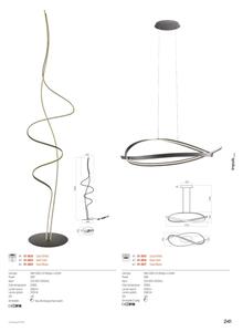 Redo 01-3616 - Димируем LED полилей на кабел IMPULS LED/38W/230V златен