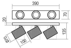 Redo 01-3405 - Спот DELPHI 3xGU10/7W/230V златист