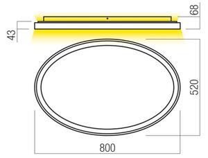 Redo 01-3811 - LED таванно осветително тяло NOBU, с възможност за димиране, LED/80W/230V, черно