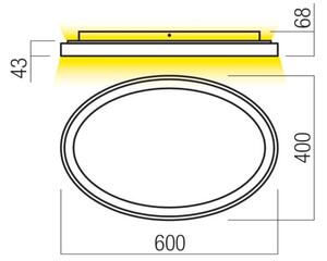 Redo 01-3806 - LED димируемо таванно осветително тяло NOBU LED/60W/230V бяло