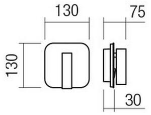 Redo 01-1492 - LED стенно осветително тяло QUDA LED/6W/230V + LED/3W CRI 90 черно
