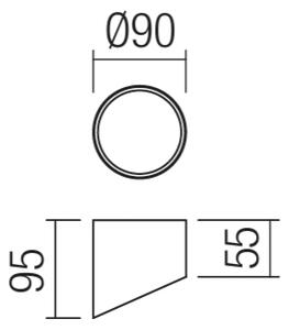 Redo 01-1626 - LED спот UTO LED/6W/230V Ø 9 см черен