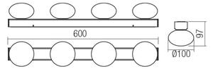 Redo 01-4310 - LED таванно осветително тяло за баня OVUM 4xLED/5W/230V IP44 месинг