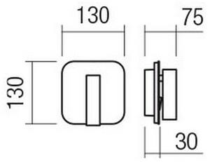 Redo 01-2977 - LED стенен аплик QUDA LED/6W/230V + LED/3W CRI 90 златен
