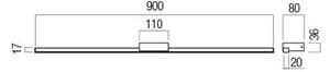Redo 01-3273 - LED осветление за огледало за баня ASTON LED/18W/230V IP44 черно