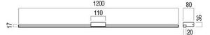 Redo 01-3276 - LED осветление за огледало за баня ASTON LED/24W/230V IP44 черно