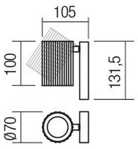 Redo 01-2582 - Стенно спот осветително тяло DELPHI 1xGU10/7W/230V златисто