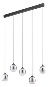 Redo 01-3490 -LED Димируем полилей на кабел KHADI 5xLED/5,2W/230V черен/димчат