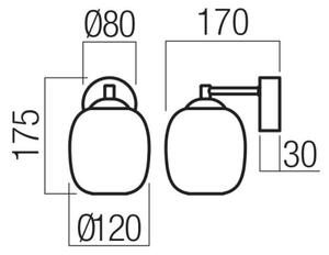Redo 01-3483 - LED стенна лампа KHADI LED/6W/230V CRI 90 черна/опушена