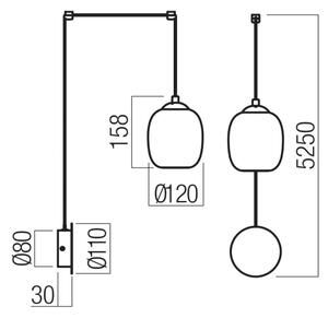 Redo 01-3484 - LED стенна лампа KHADI LED/6W/230V CRI90 pr.12 cm черна/опушена