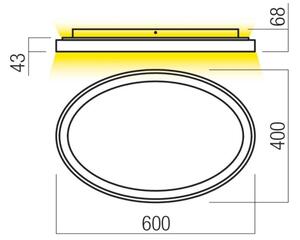 Redo 01-3808 - Димируем LED потолъчен осветител NOBU LED/60W/230V черен