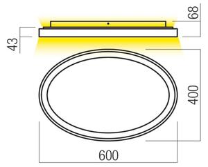 Redo 01-3807 - Димируема LED таванна лампа NOBU LED/60W/230V златна