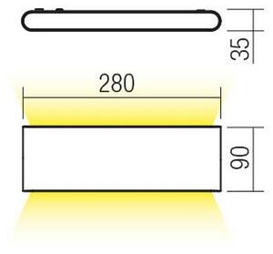 Redo 90452 - LED външно стенно осветително тяло KLIPPE LED/24W/230V IP54 антрацит