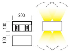 Redo 90300 - LED външно стенно осветително тяло VARY 4xLED/5W/230V 3000K IP54 бяло