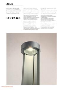 Redo 90365 - LED Външна лампа ZEUS LED/11,5W/230V 3000K 75 cm IP54 антрацит