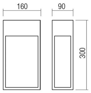 Redo 90603 - LED Външно стенено осветително тяло STAND LED/20W/230V IP65 антрацит