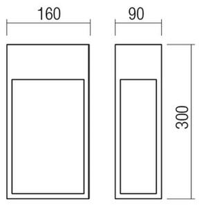 Redo 90604 - LED външно стенно осветително тяло STAND LED/20W/230V IP65 кафяво