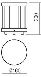 Redo 90577 - LED външна лампа KALEN LED/8W/230V 3000K 20 cm IP65 антрацит
